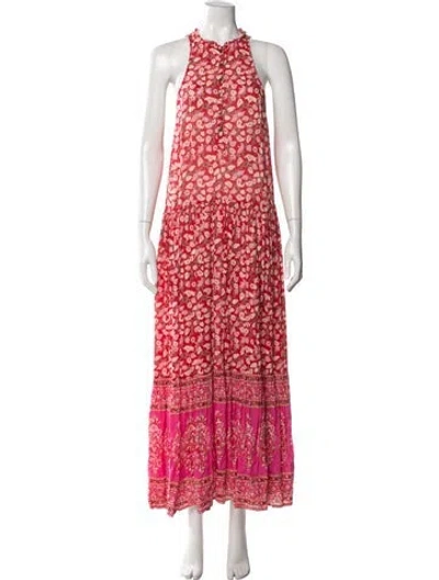 Pre-owned Spell & The Gypsy Collective Floral Print Long Dress In Red