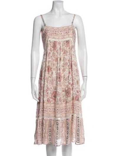 Pre-owned Spell & The Gypsy Collective Floral Print Midi Length Dress In Neutral