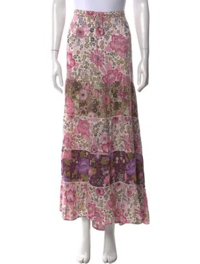 Pre-owned Spell & The Gypsy Collective Floral Print Midi Length Skirt In Multi