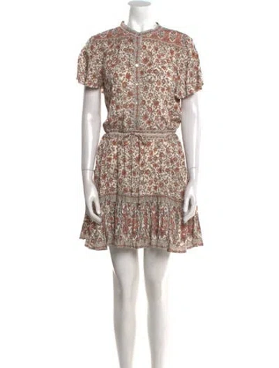Pre-owned Spell & The Gypsy Collective Floral Print Mini Dress In Neutral
