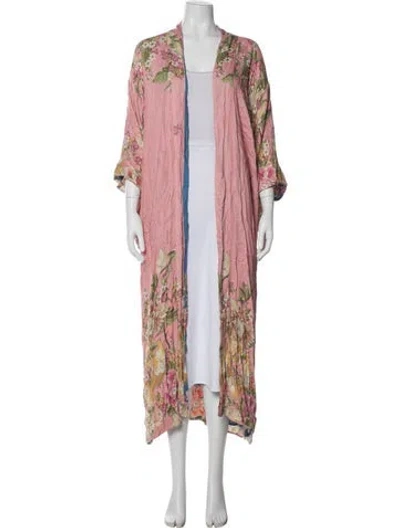 Pre-owned Spell & The Gypsy Collective Floral Print Robe In Pink