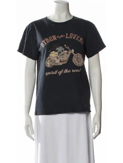 Pre-owned Spell & The Gypsy Collective Graphic Print Crew Neck T-shirt In Blue