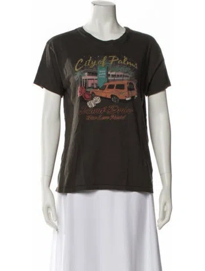 Pre-owned Spell & The Gypsy Collective Graphic Print Crew Neck T-shirt In Green