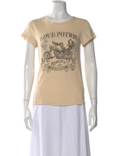 Pre-owned Spell & The Gypsy Collective Graphic Print Crew Neck T-shirt In Neutral