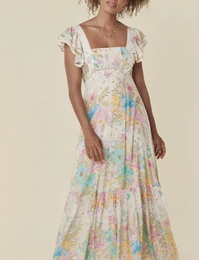 Pre-owned Spell And The Gypsy Collective Spell & The Gypsy Collective Lei Lei Frill Gown Maxi Dress L In White