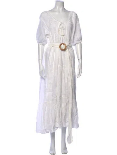 Pre-owned Spell & The Gypsy Collective Linen Long Dress In Neutral