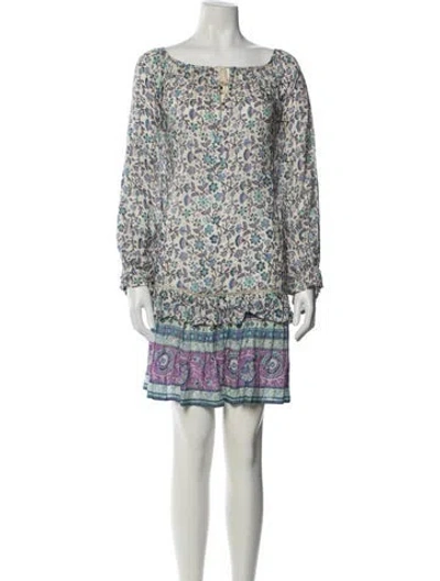 Pre-owned Spell & The Gypsy Collective Printed Knee-length Dress In Blue