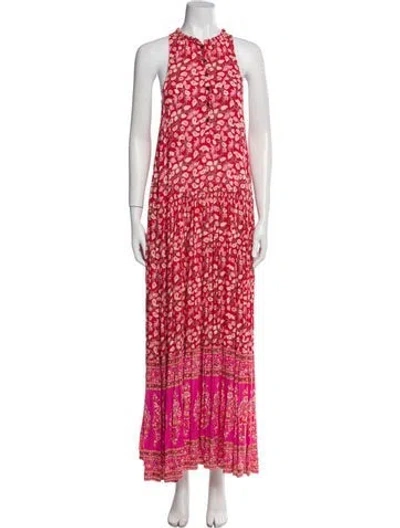 Pre-owned Spell & The Gypsy Collective Printed Long Dress In Red
