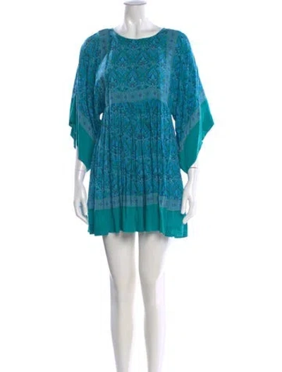 Pre-owned Spell & The Gypsy Collective Printed Mini Dress In Blue