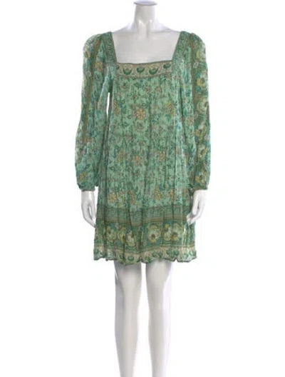 Pre-owned Spell & The Gypsy Collective Printed Mini Dress In Green