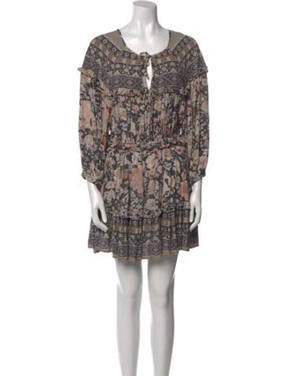 Pre-owned Spell & The Gypsy Collective Printed Mini Dress In Neutral