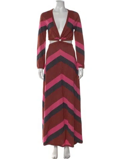 Pre-owned Spell & The Gypsy Collective Striped Long Dress In Multi