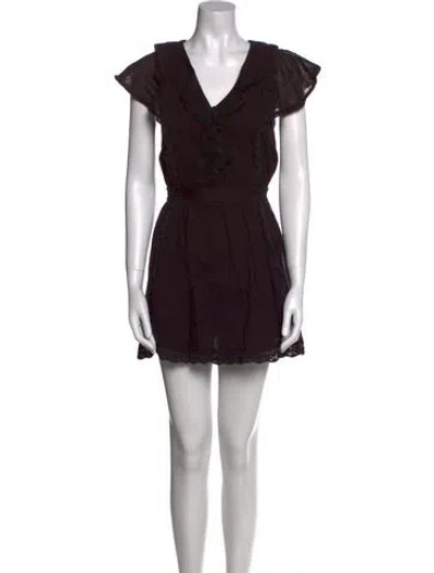 Pre-owned Spell & The Gypsy Collective V-neck Mini Dress In Black