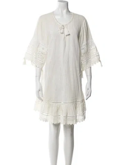Pre-owned Spell & The Gypsy Collective V-neck Mini Dress In Neutral
