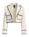 Spell By Access Fashion Woman Jacket Ivory Size M Cotton, Elastane In White