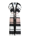 Spell By Access Fashion Woman Overcoat & Trench Coat White Size S/m Recycled Polyester In Multi