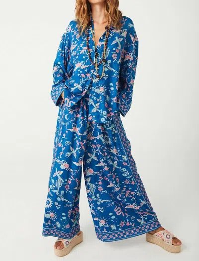 Spell Desert Bandita Wide Leg Pant In Cobalt