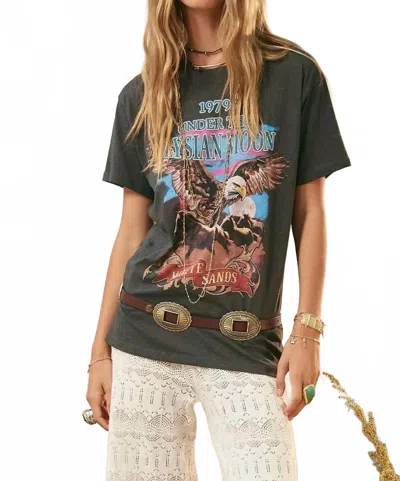 Spell Elysian Biker Tee In Charcoal In Pink