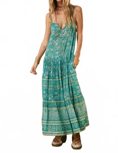 Spell Elysian Strappy Maxi Dress In Jade In Green