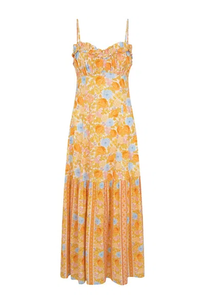 Spell Enchanted Wood Strappy Maxi Dress In Dandelion In Yellow