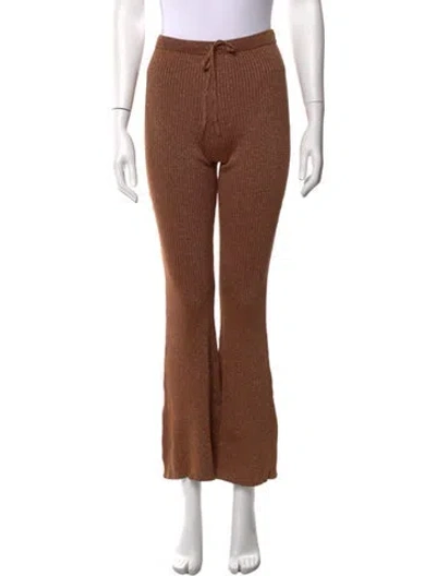 Pre-owned Spell Flared Pants In Brown