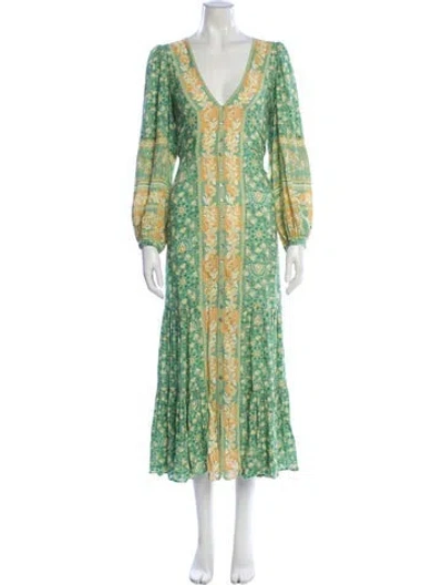 Pre-owned Spell Floral Print Long Dress In Multi