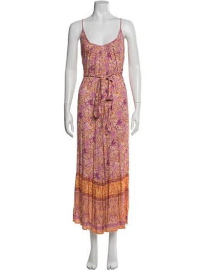 Pre-owned Spell Floral Print Long Dress In Multi