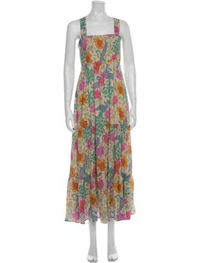 Pre-owned Spell Floral Print Long Dress In Multi