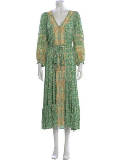 Pre-owned Spell Floral Print Long Dress In Multi