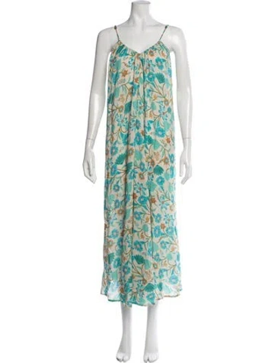 Pre-owned Spell Floral Print Long Dress In Multicolor