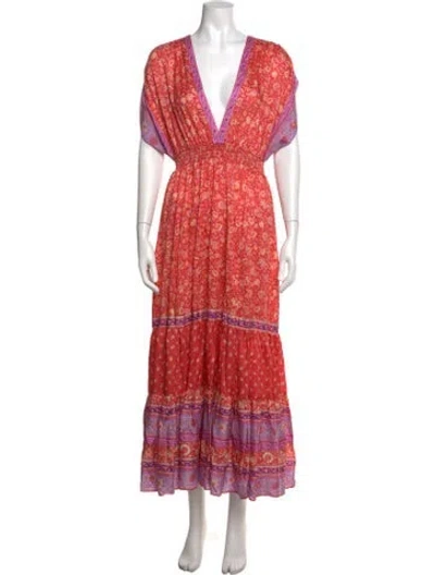 Pre-owned Spell Floral Print Long Dress In Multicolor