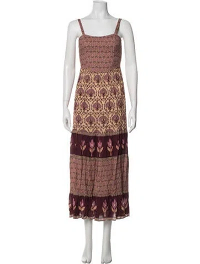 Pre-owned Spell Floral Print Long Dress In Multicolor