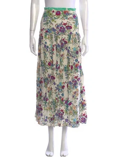 Pre-owned Spell Floral Print Long Skirt In Multicolor