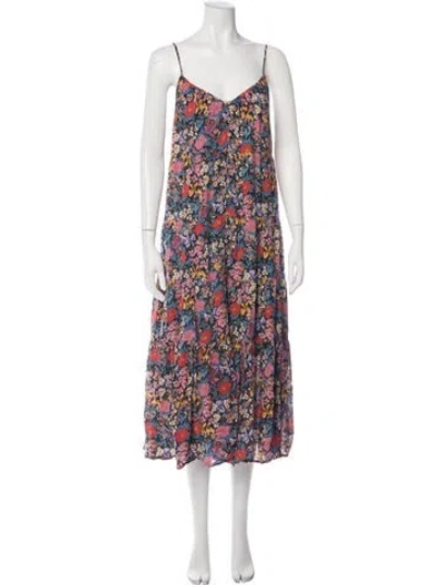 Pre-owned Spell Floral Print Midi Length Dress In Multicolor