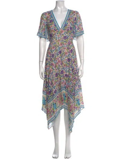 Pre-owned Spell Floral Print Midi Length Dress In Multicolor