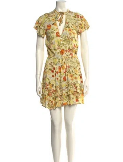 Pre-owned Spell Floral Print Mini Dress