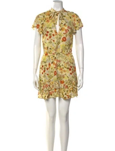 Pre-owned Spell Floral Print Mini Dress