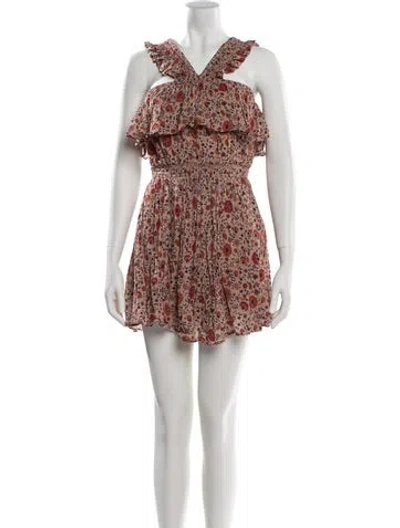 Pre-owned Spell Floral Print Mini Dress In Multi
