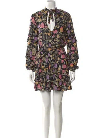 Pre-owned Spell Floral Print Mini Dress In Multi