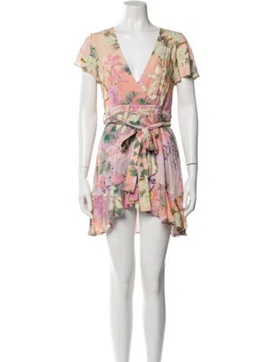 Pre-owned Spell Floral Print Mini Dress In Multi