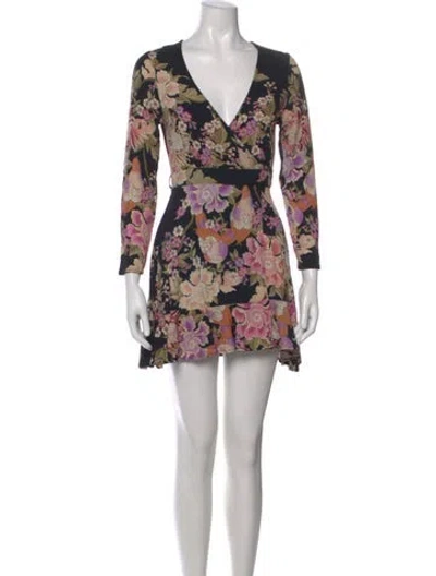 Pre-owned Spell Floral Print Mini Dress In Multi