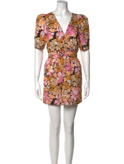Pre-owned Spell Floral Print Mini Dress In Multi