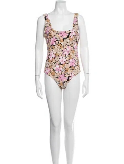 Pre-owned Spell Floral Print One-piece W/ Tags In Black