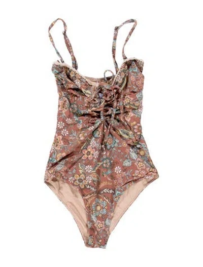 Pre-owned Spell Floral Print One-piece W/ Tags In Multicolor