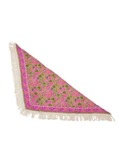 Pre-owned Spell Floral Print Shawl In Pink