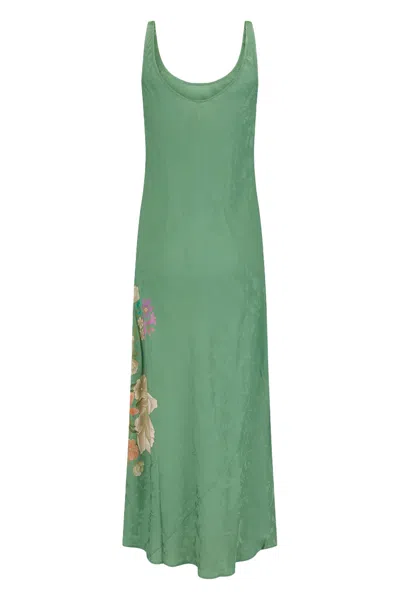 Spell Floridian Bias Dress In Green