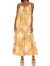 SPELL FREDA STRAPPY MAXI DRESS IN AMBER