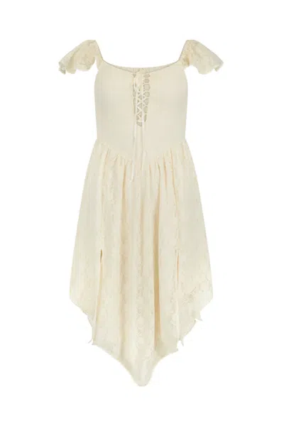 Spell Glastonbury Lace Dress In Neutral