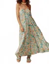 Spell Goldie Strappy Maxi Dress In Lagoon In Neutral