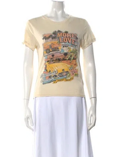 Pre-owned Spell Graphic Print Crew Neck T-shirt In Neutrals